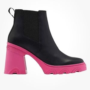 Sorel Leather Brex Block Heel Chelsea Bootie